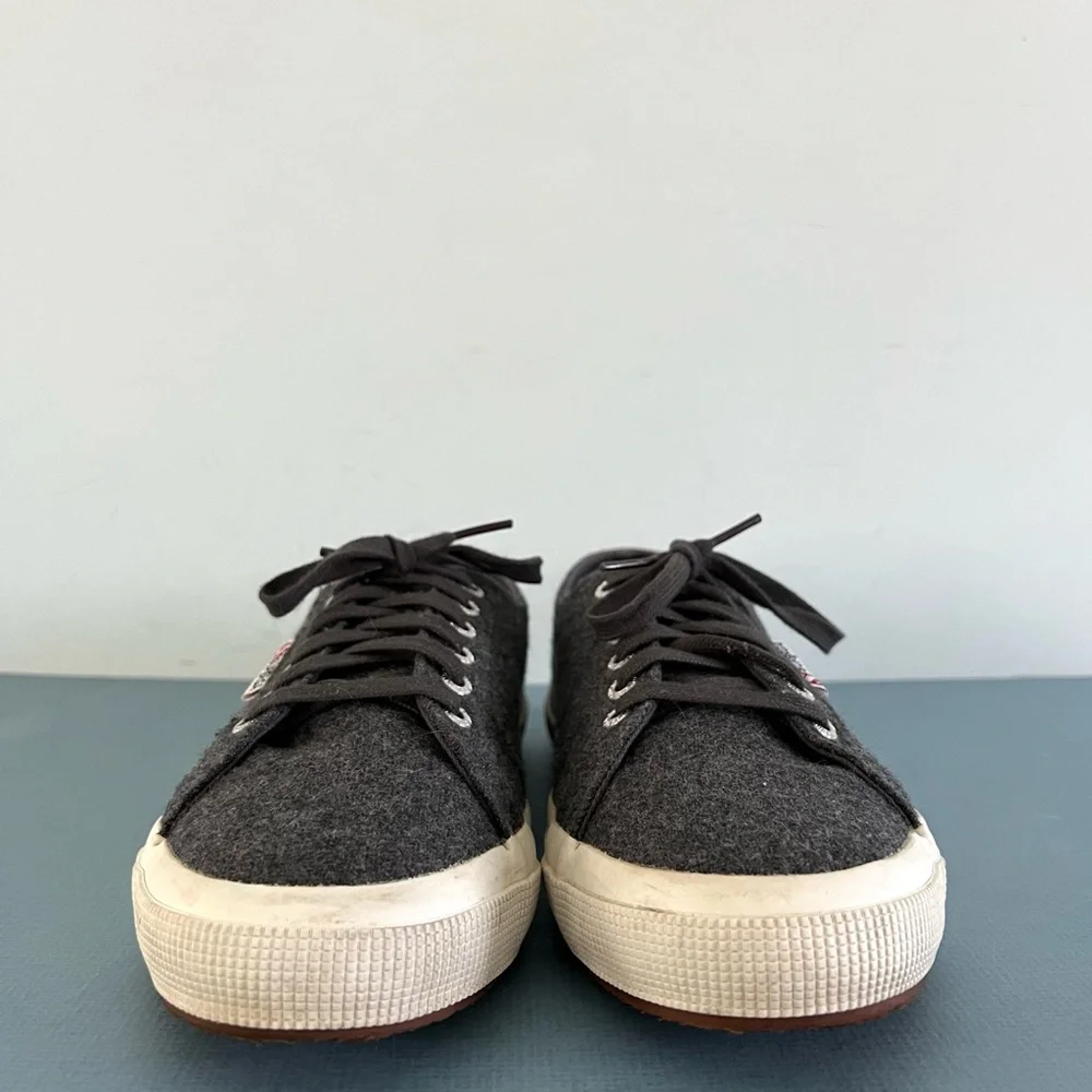 Superga 2750 Gray Wool Blend Lace‎ Up Sneakers